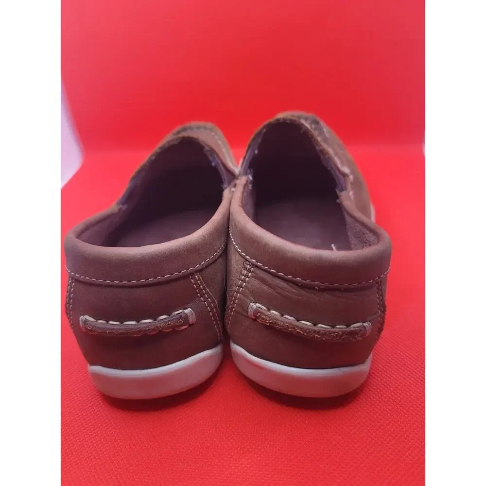 Florsheim Kids Penny Loafers Saddle Brown Leather Slip On Memory Foam Size 2.5